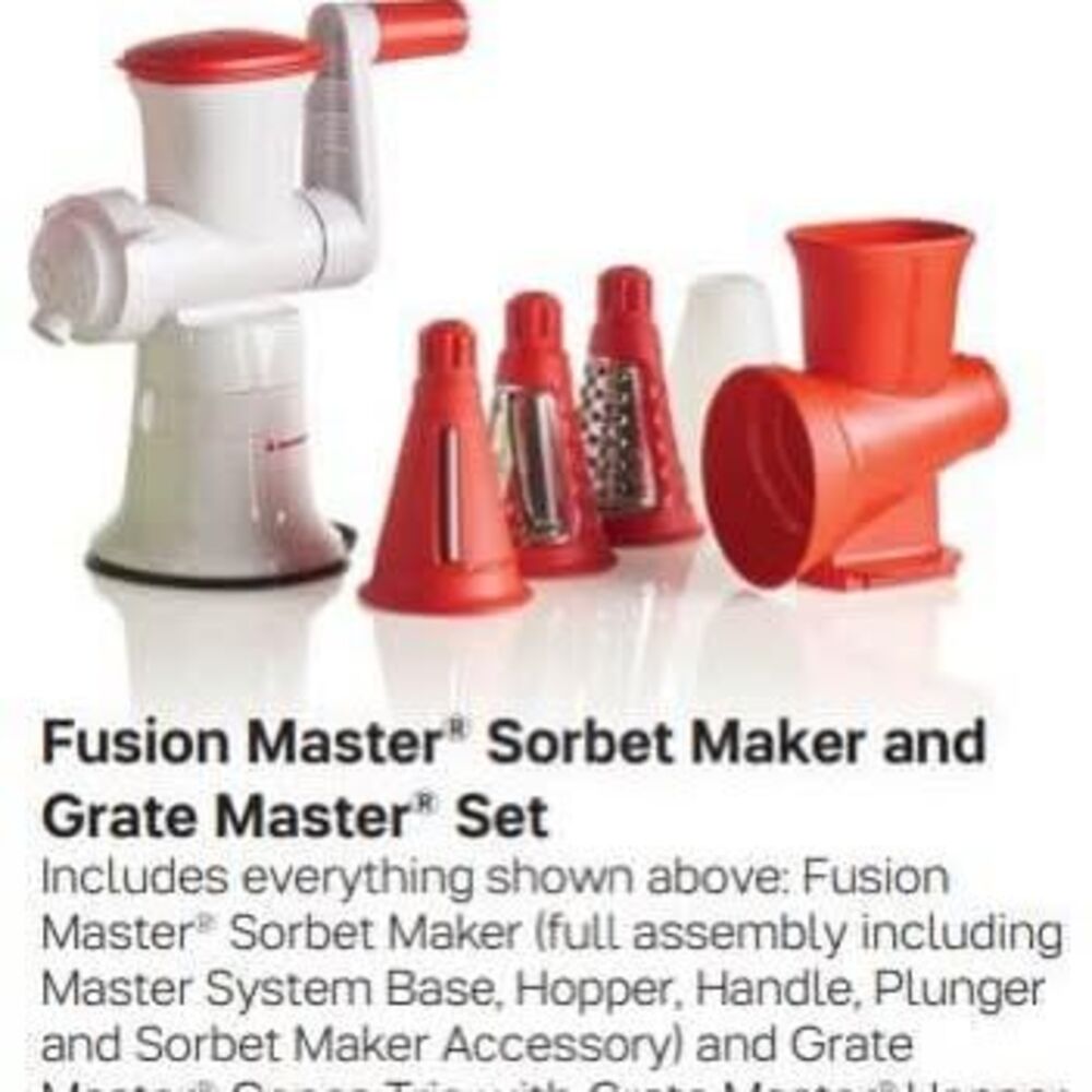 Tupperware- Fusion Master Sorbet and Grate Master Set